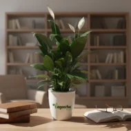 Peace Lily With  Ceramic POT - Image 2